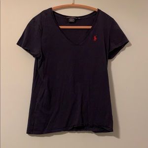 Women’s Navy Blue V-Neck PRL T-Shirt
